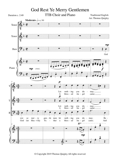 God Rest Ye Merry Gentlemen (arr. Thomas Quigley)