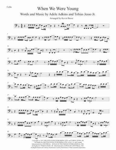 When We Were Young (arr. Kevin Busse)