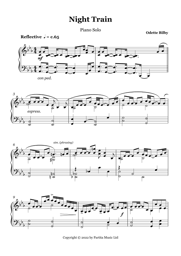 Night Train (Syncopated Piano Solo Grade 7)