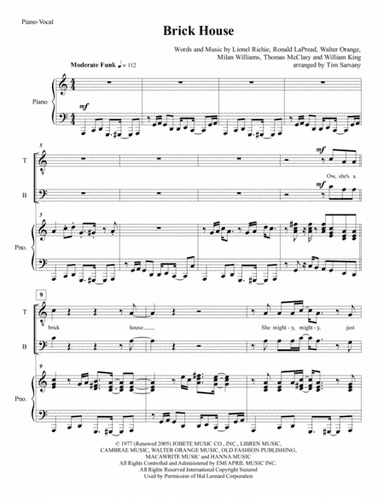 Brick House (arr. Tim Sarsany)