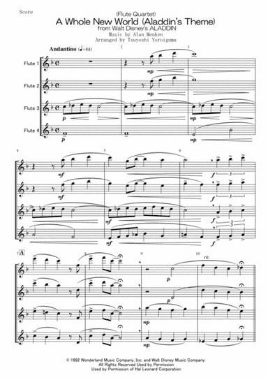 A Whole New World (from 'Aladdin') (arr. Tsuyoshi Yoroiguma)