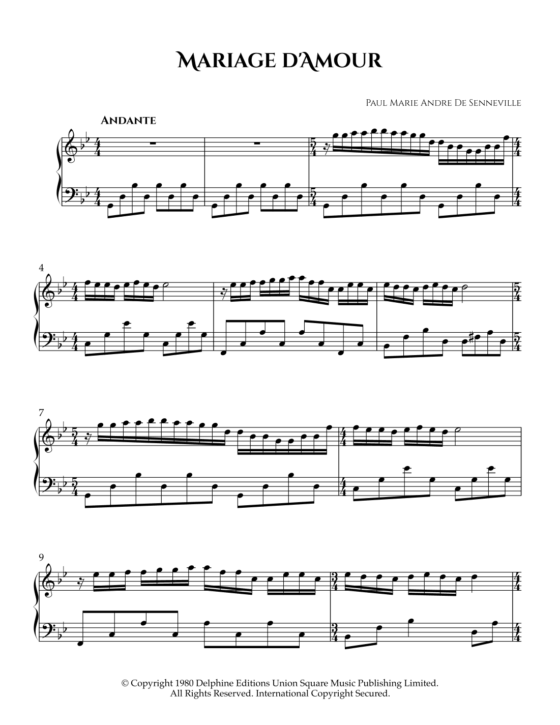 Mariage D'amour (arr. Jessie Black)