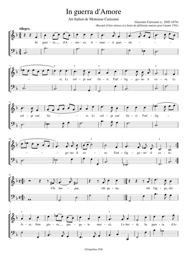 In guerra d'amore (arr. Early Music Scores)