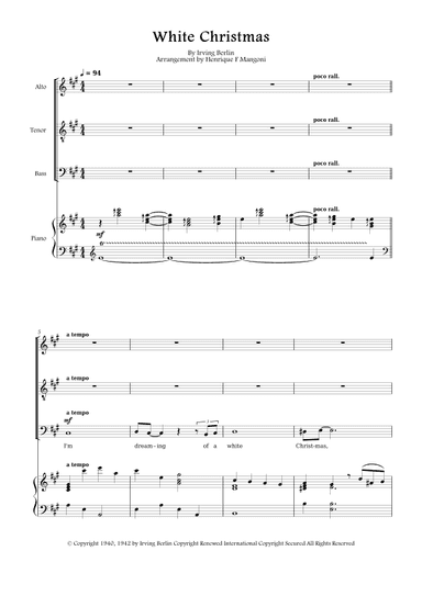 White Christmas (arr. Henrique F Mangoni)