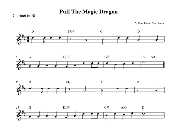 Puff The Magic Dragon (arr. Wesley S. SIlva)