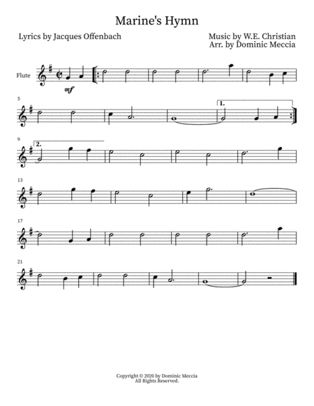 Marine's Hymn (arr. Dominic Meccia)