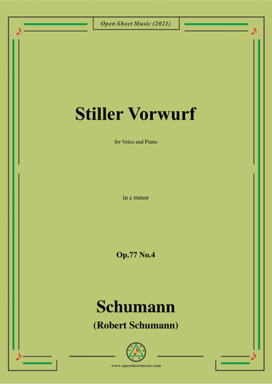Schumann-Stiller Vorwurf,Op.77 No.4,in c minor (arr. Open Cloud)