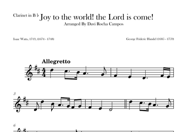 Joy to the world! the Lord is come! (arr. Davi Rocha Campos)