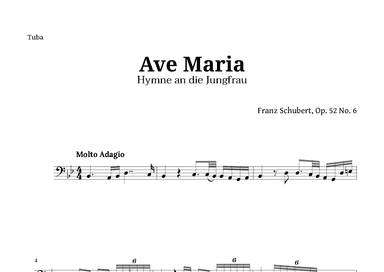 Ave Maria by Schubert for Tuba (arr. Langanho)