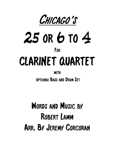 25 Or 6 To 4 (arr. Jeremy Corcoran)