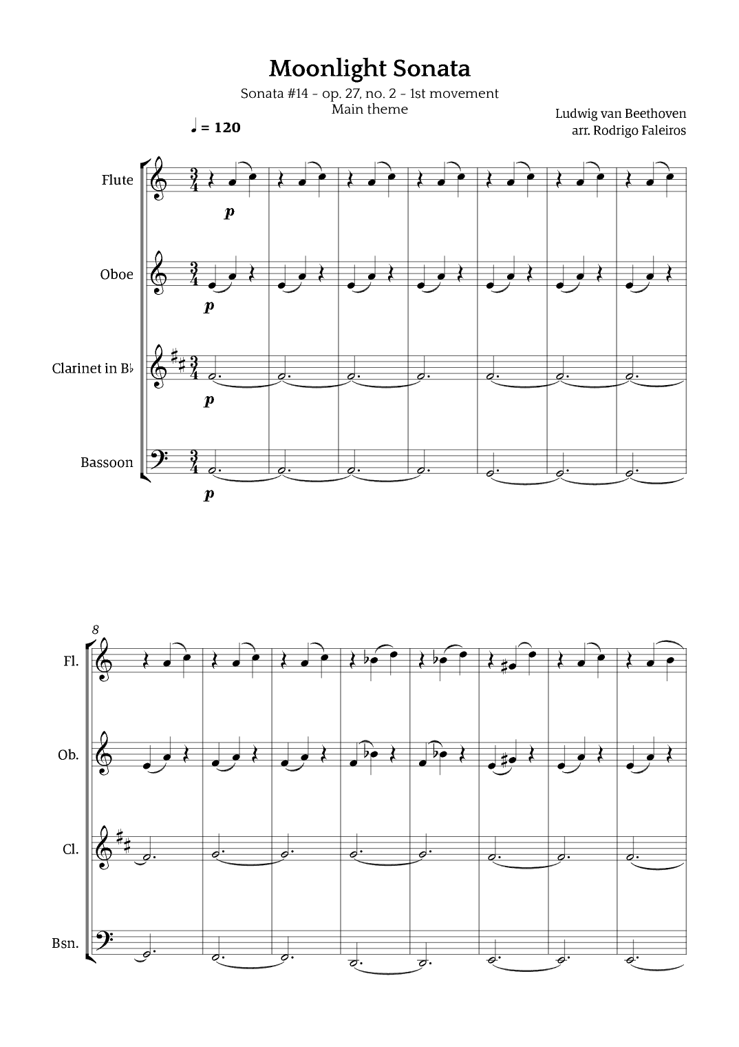 Moonlight Sonata (arr. Rodrigo Faleiros)