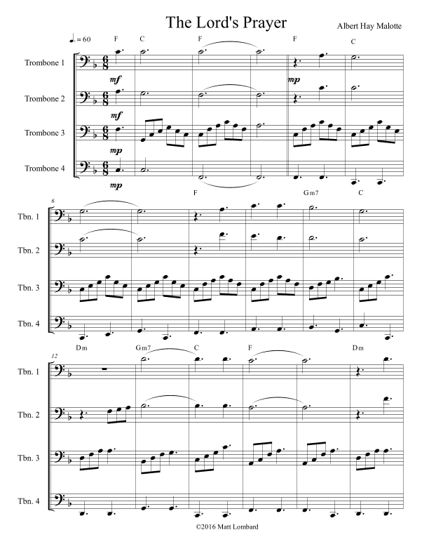 The Lord's Prayer (arr. Matt Lombard)