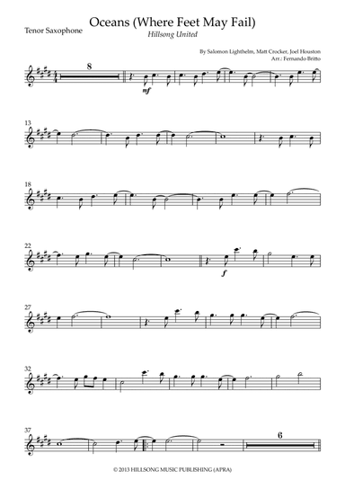 Oceans (where Feet May Fail) (arr. Fernando Britto)