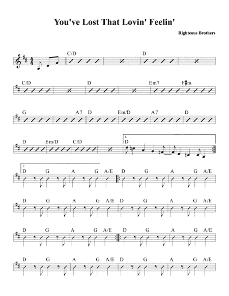 You've Lost That Lovin' Feelin' (arr. David M Fagnant)