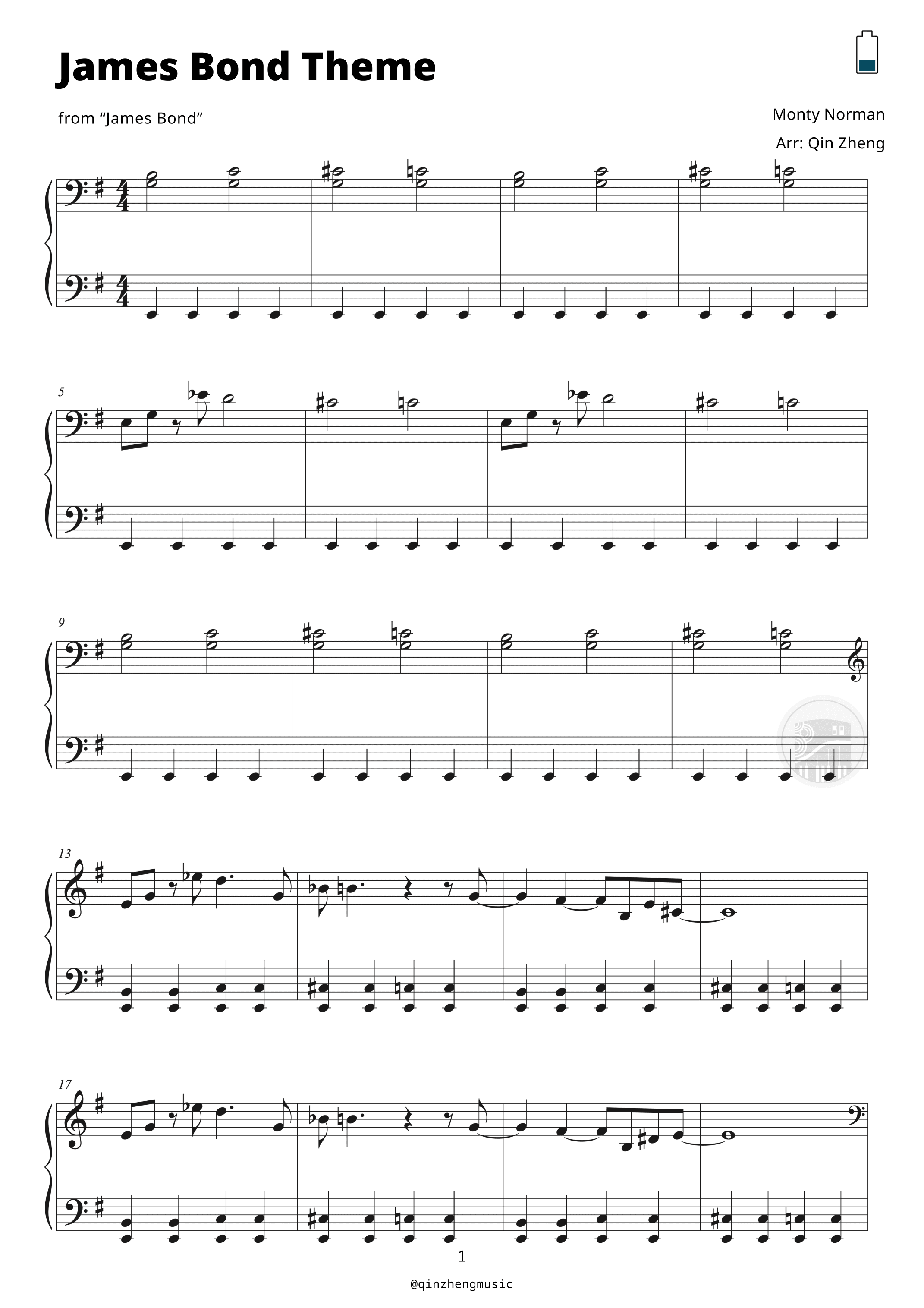 James Bond Theme (arr. Qin Zheng)