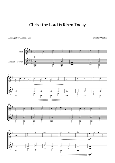 Christ the Lord is Risen Today (arr. André Nusa)