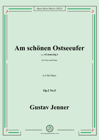 Jenner-Am schönen Ostseeufer,in A flat Major,Op.2 No.5 (arr. OSM Press)