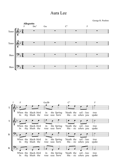 Aura Lee (arr. Alex Nunes Rodrigues)