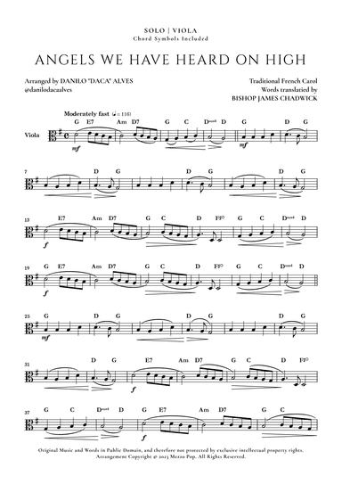 Angels We Have Heard On High (arr. Danilo "Daca" Alves)
