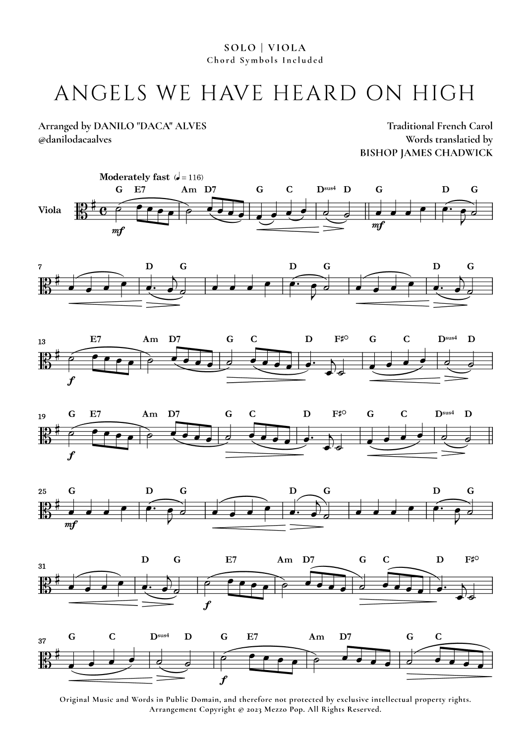 Angels We Have Heard On High (arr. Danilo "Daca" Alves)