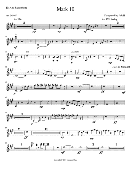 Mark 10 - Eb Alto Saxophone