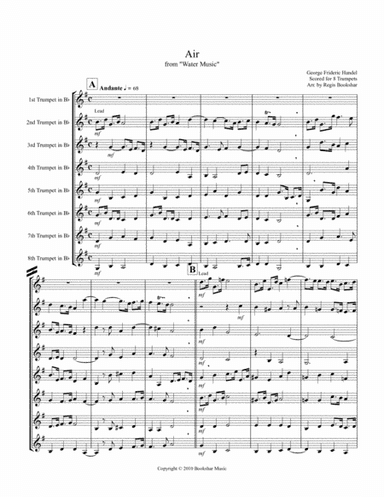 Air (from "Water Music") (Trumpet Octet) (arr. Regis Bookshar)