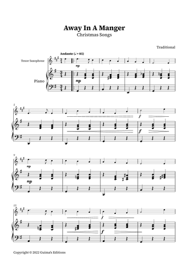 Away In A Manger (arr. Guima's Editions)