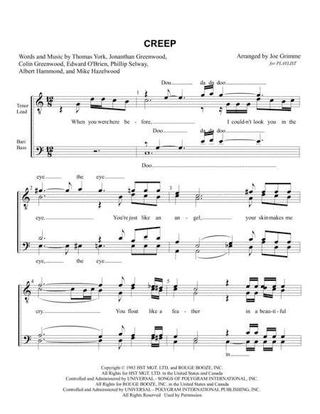 Creep (arr. Joe Grimme)