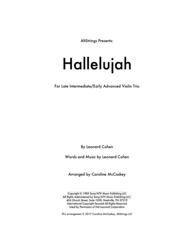 Hallelujah (arr. Caroline McCaskey)