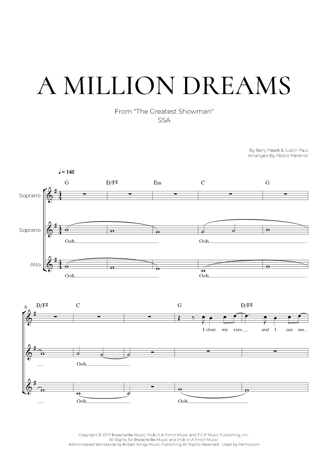 A Million Dreams (arr. Pedro Merendi)