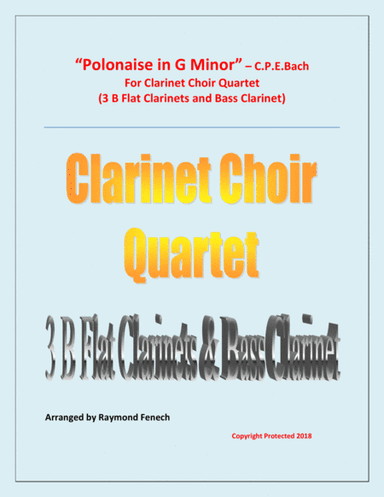 Polonaise in G Minor - Clarinet Choir Quartet (3 B Flat Clarinets and Bass Clarinet) (arr. Raymond Fenech)
