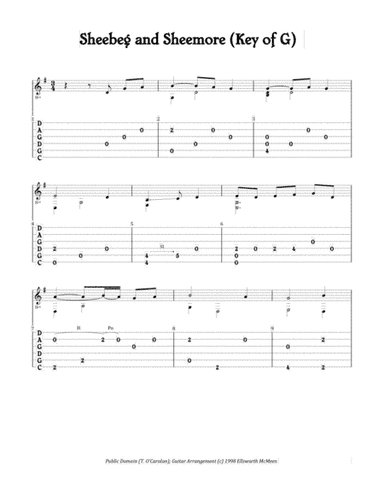 Sheebeg and Sheemore (Key of G) (For Fingerstyle Guitar Tuned CGDGAD) (arr. Ellsworth McMeen)