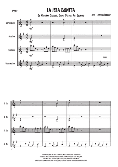 La Isla Bonita (arr. Darren Lloyd)