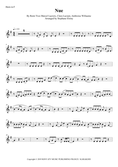 Nue (arr. Stephane ELSINY)