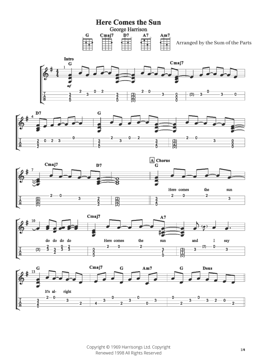 Here Comes The Sun (arr. The Sum of the Parts)