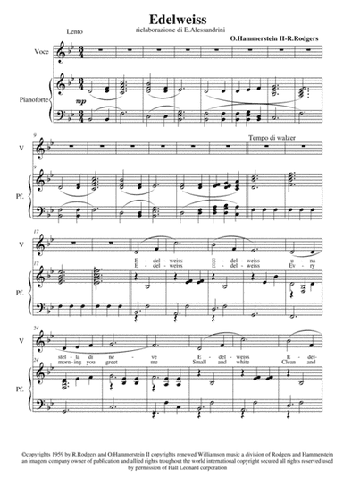 Edelweiss (arr. Ester Alessandrini)