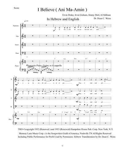 I Believe (arr. DCW Productions)