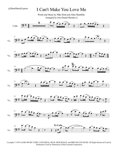 I Can't Make You Love Me (arr. Jose Daniel Morales A.)