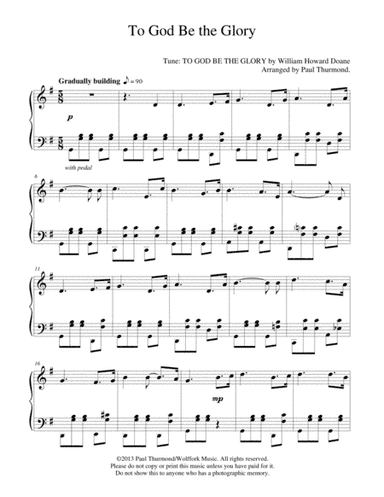 To God Be the Glory (arr. Paul Thurmond)
