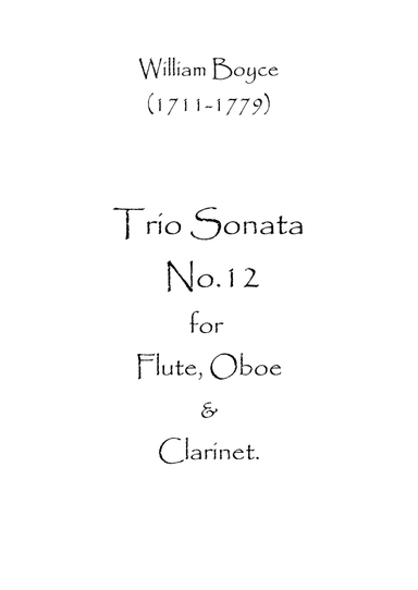 Trio Sonata No.12 (arr. Spence Bundy)