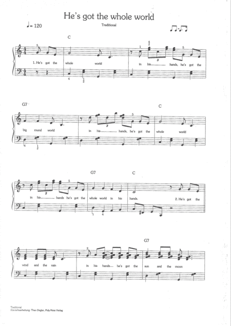 He`s got the whole world (arr. Theo Degler)
