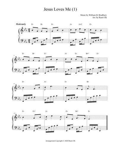 [Jesus Loves Me] Favorite hymns arrangements with 3 levels of difficulties for beginner and intermed (arr. Rumi Oh)