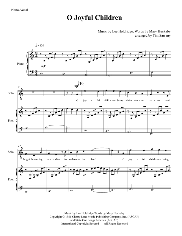 O Joyful Children (arr. Tim Sarsany)