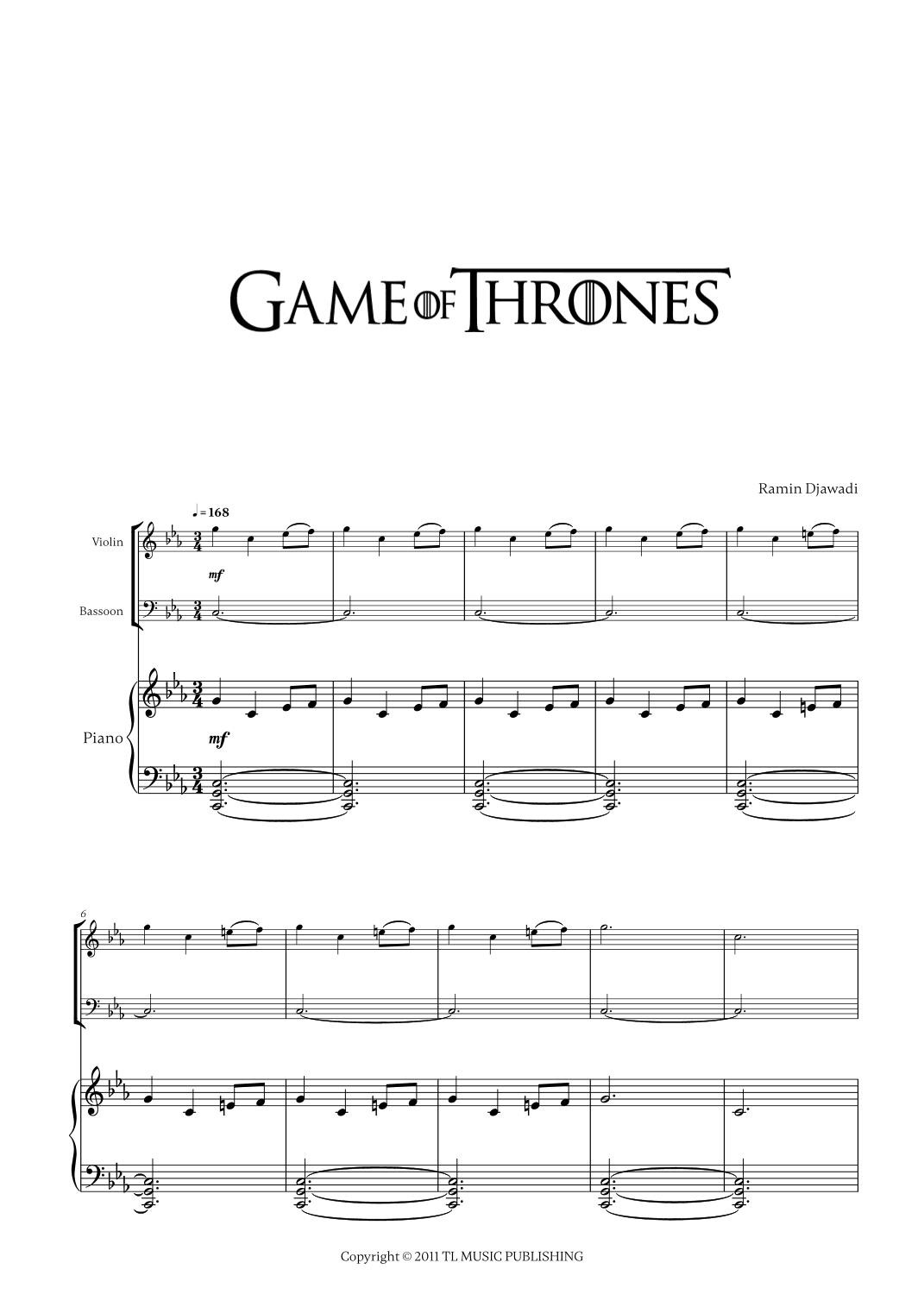 Game Of Thrones (arr. Cadenza Editions)