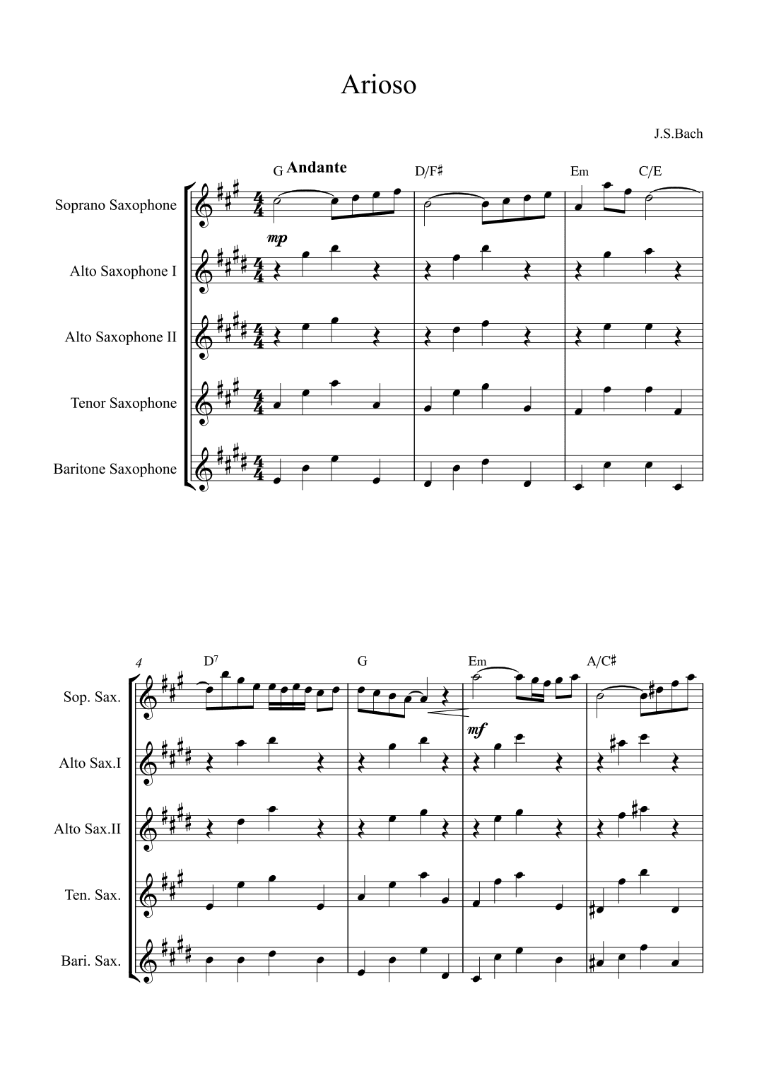 Arioso (arr. Alex Nunes Rodrigues)