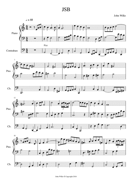 Little counterpoint for piano and double bass
