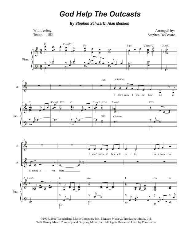 God Help The Outcasts (arr. Stephen DeCesare)