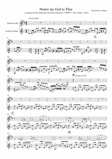 Nearer my God to Thee (guitar & clarinet) (arr. David Kocijan & Davor Simunic)