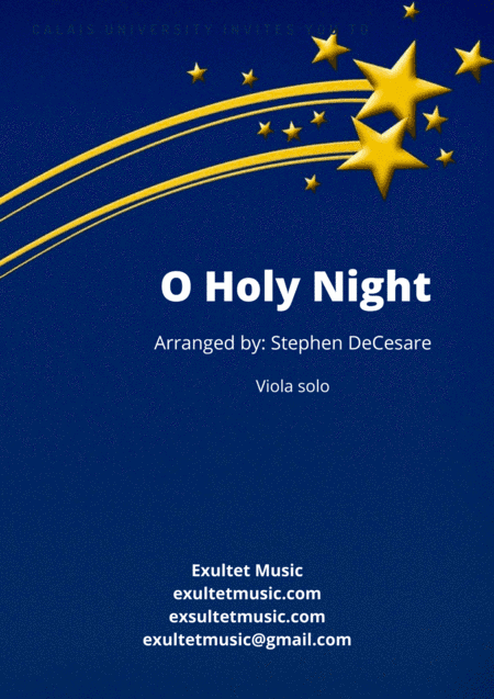 O Holy Night (Viola solo and Piano) (arr. Stephen DeCesare)