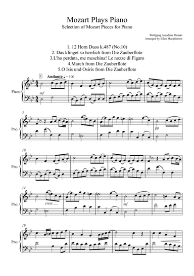 Mozart Plays Piano (arr. Ellen Macpherson)